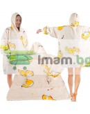 Топъл суичър 2в1 одеало с качулка oversize